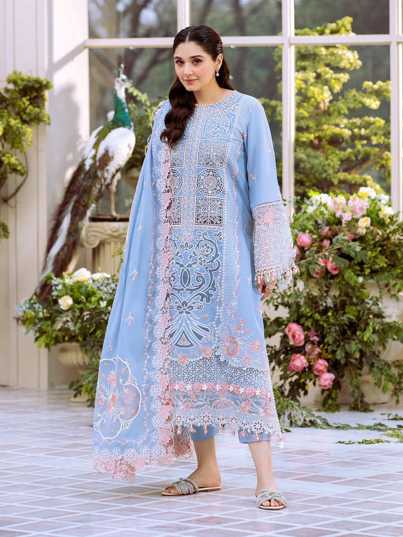 Bin Ilyas | Freesia Embroidered Lawn 25 | 107 - A by Bin Ilyas - Designer Dress - Type: Ladies Clothes - Available at Libayah - 100% Original