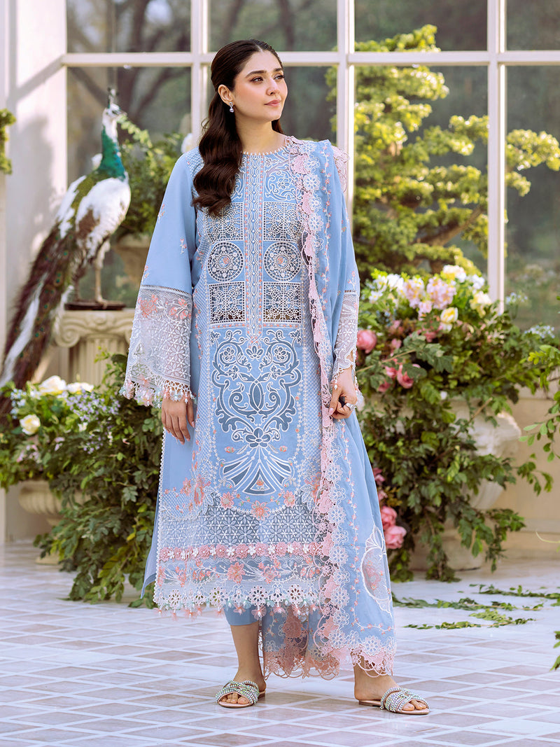 Bin Ilyas | Freesia Embroidered Lawn 25 | 107 - A by Bin Ilyas - Designer Dress - Type: Ladies Clothes - Available at Libayah - 100% Original