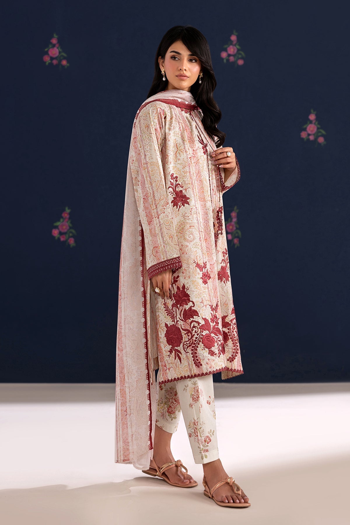 Baroque | Luxury Summer Pret | UF-4457 by Baroque - Designer Dress  - Type : Ladies Clothes - Available at Libayah - 100% Original 