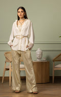 Threads and Motifs | Formal Dresses 25 | EMBROIDERED TOP WITH TUBE AND SEQUINS TROUSER by Threads and Motifs - Designer Dress  - Type : Ladies Clothes - Available at Libayah - 100% Original 