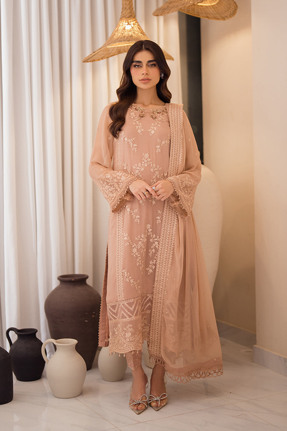 Azure | Ensembles | Beige Bliss by Azure - Designer Dress  - Type : Ladies Clothes - Available at Libayah - 100% Original 