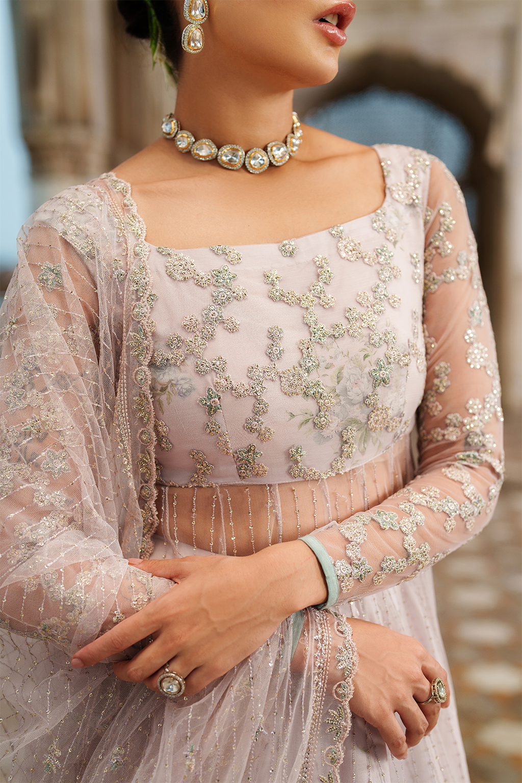 Iznik | Festive Formal | UE-552 Embroidered Net by Iznik - Designer Dress  - Type : Ladies Clothes - Available at Libayah - 100% Original 