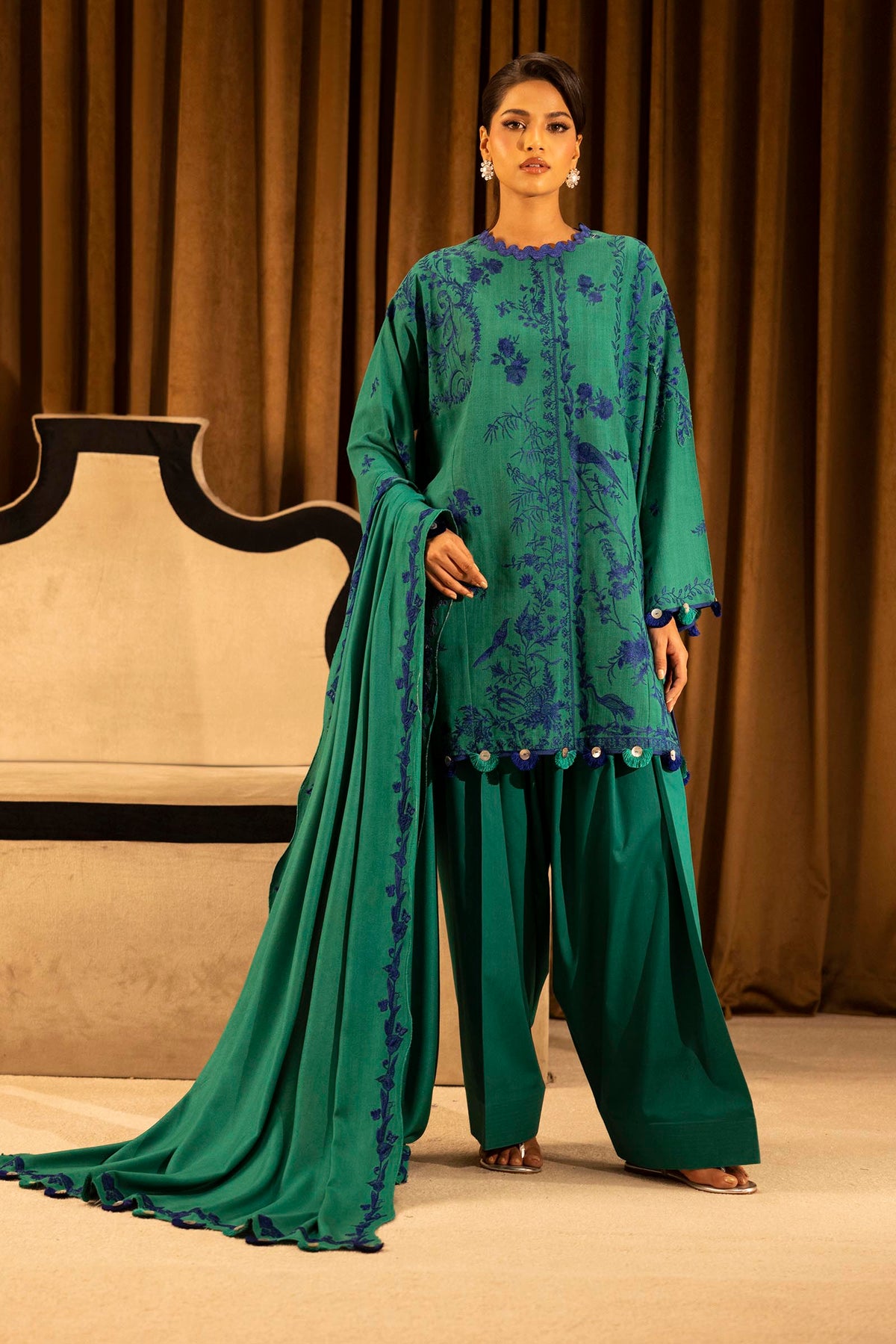 Sana Safinaz | Muzlin Winter 25 | 010A by Sana Safinaz - Designer Dress - Type : Ladies Clothes - Available at Libayah - 100% Original 