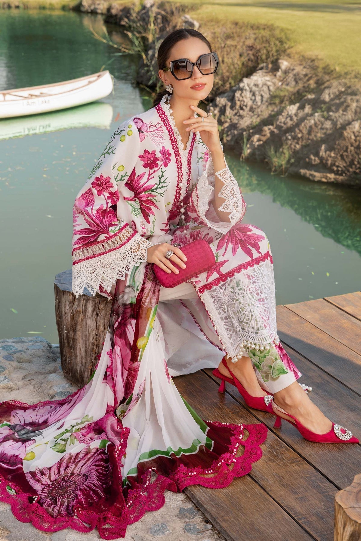 Maria B | M Prints 25 | MPT-2510-A by Maria B - Designer Dress - Type: Ladies Clothes - Available at Libayah - 100% Original