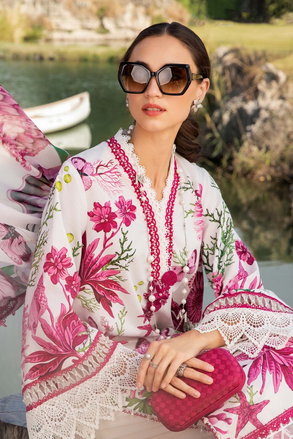 Maria B | M Prints 25 | MPT-2510-A by Maria B - Designer Dress - Type: Ladies Clothes - Available at Libayah - 100% Original