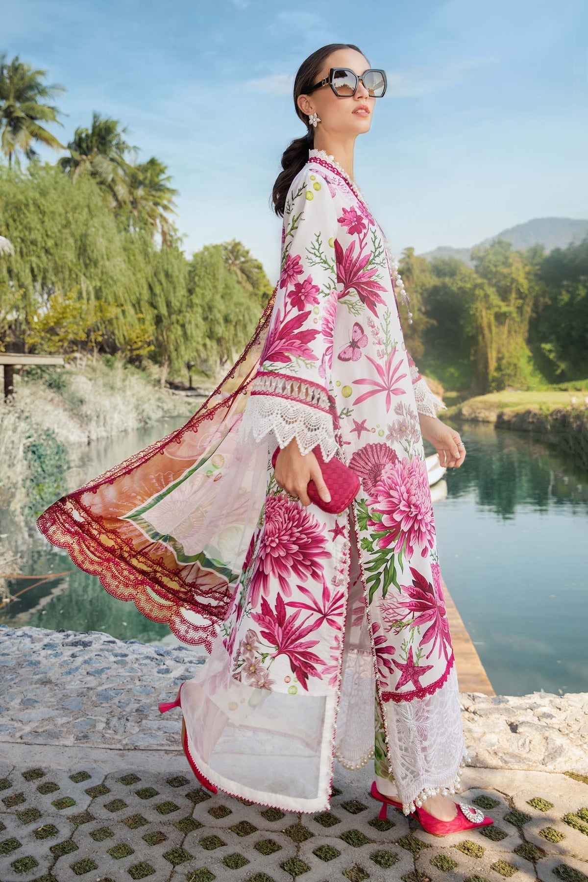 Maria B | M Prints 25 | MPT-2510-A by Maria B - Designer Dress - Type: Ladies Clothes - Available at Libayah - 100% Original