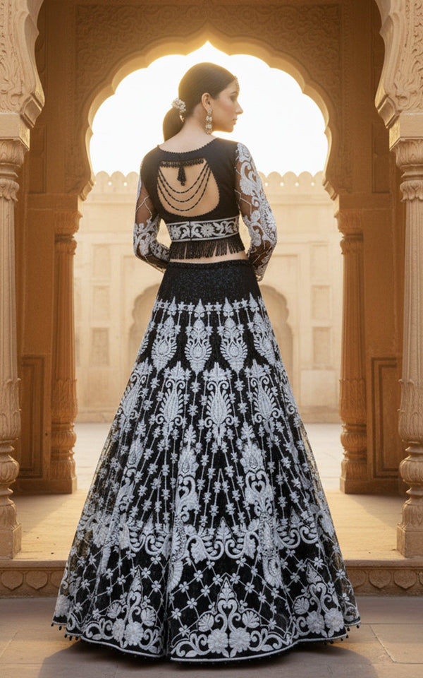 Threads and Motifs | Formal Outfits | Blouse With Lehenga by Threads and Motifs - Designer Dress  - Type : Ladies Clothes - Available at Libayah - 100% Original 