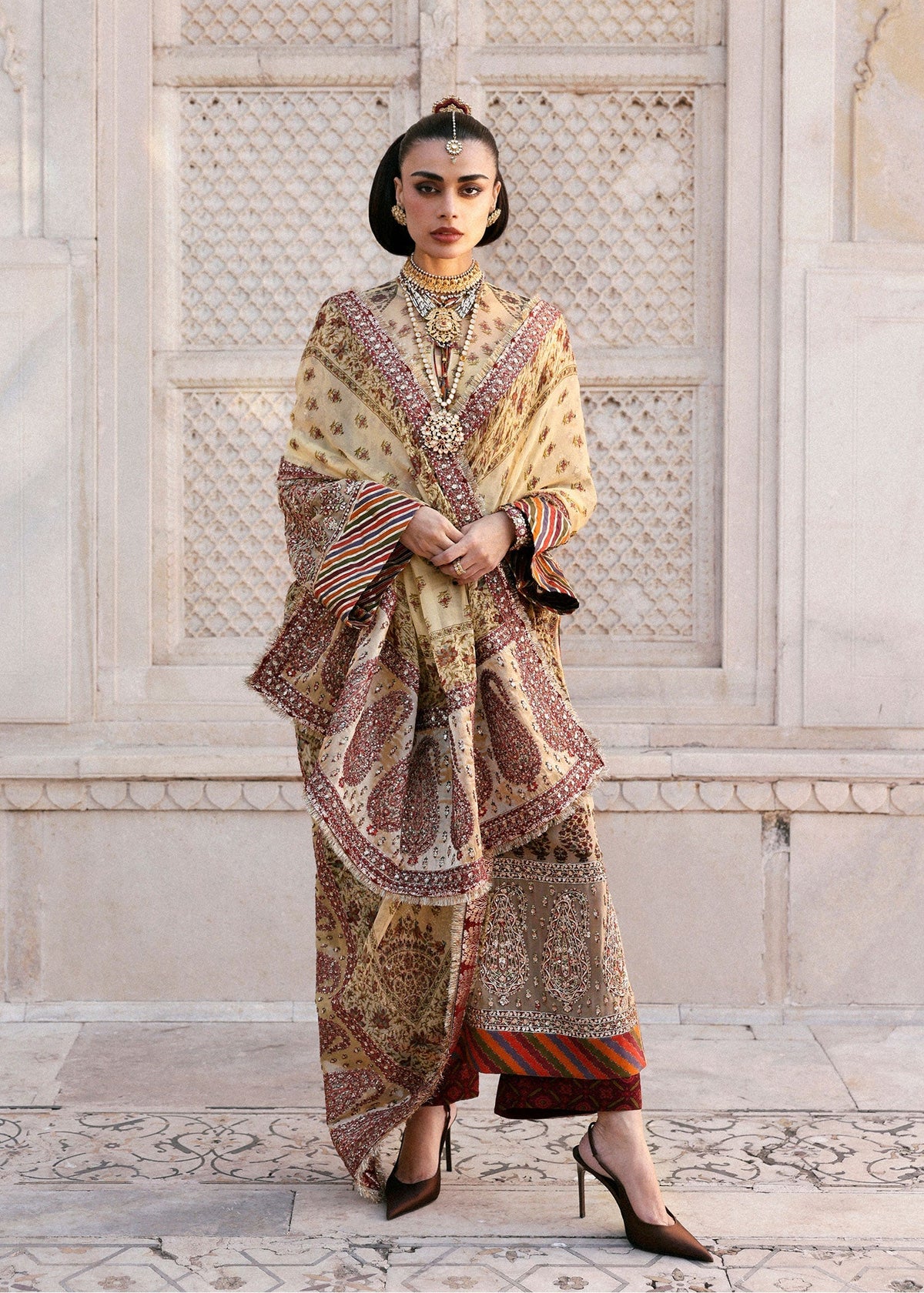 Hussain Rehar | Luxury Pret AW 25 | Marigale by Hussain Rehar - Designer Dress  - Type : Ladies Clothes - Available at Libayah - 100% Original 