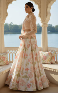 Threads and Motifs | Formal Outfits | Blouse With Printed Lehenga by Threads and Motifs - Designer Dress  - Type : Ladies Clothes - Available at Libayah - 100% Original 
