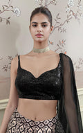 Threads and Motifs | Formal Dresses 25 | Sequins Blouse With Printed Lehenga And Dupatta by Threads and Motifs - Designer Dress  - Type : Ladies Clothes - Available at Libayah - 100% Original 