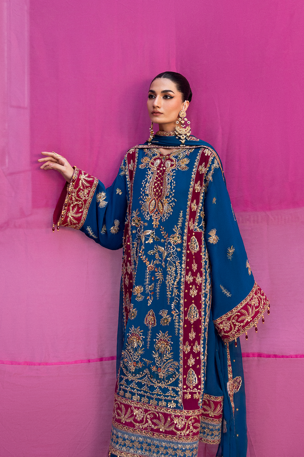 Emaan Adeel | The Empress Wedding Formals | VELANIS by Emaan Adeel - Designer Dress  - Type : Ladies Clothes - Available at Libayah - 100% Original 
