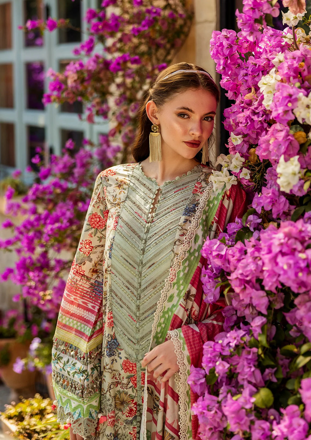 Elaf Premium | Print Chikankari 25 | ELK-01B GIARDINO by Elaf Premium - Designer Dress - Type: Ladies Clothes - Available at Libayah - 100% Original