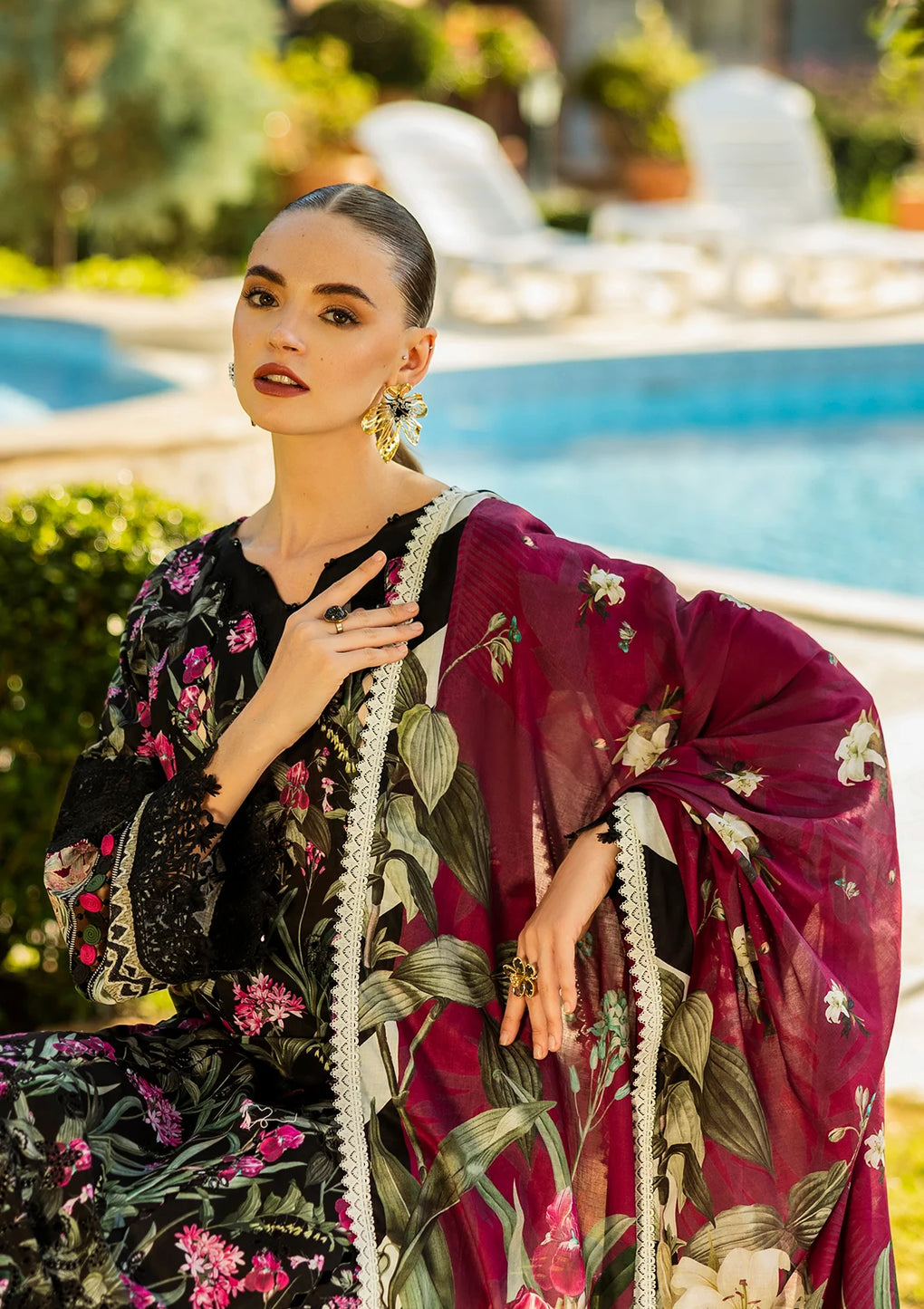 Elaf Premium | Print Chikankari 25 | ELK-08A VISTA by Elaf Premium - Designer Dress - Type: Ladies Clothes - Available at Libayah - 100% Original