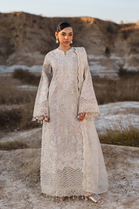 Emaan adeel | Sunlit Groove Luxury Lawn 26 | MEHVES by Emaan Adeel - Designer Dress  - Type : Ladies Clothes - Available at Libayah - 100% Original 