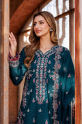 Farasha | Dastoor Embroidered Lawn SS24 | EMERALD CHARM by Farasha - Designer Dress - Type: Ladies Clothes - Available at Libayah - 100% Original