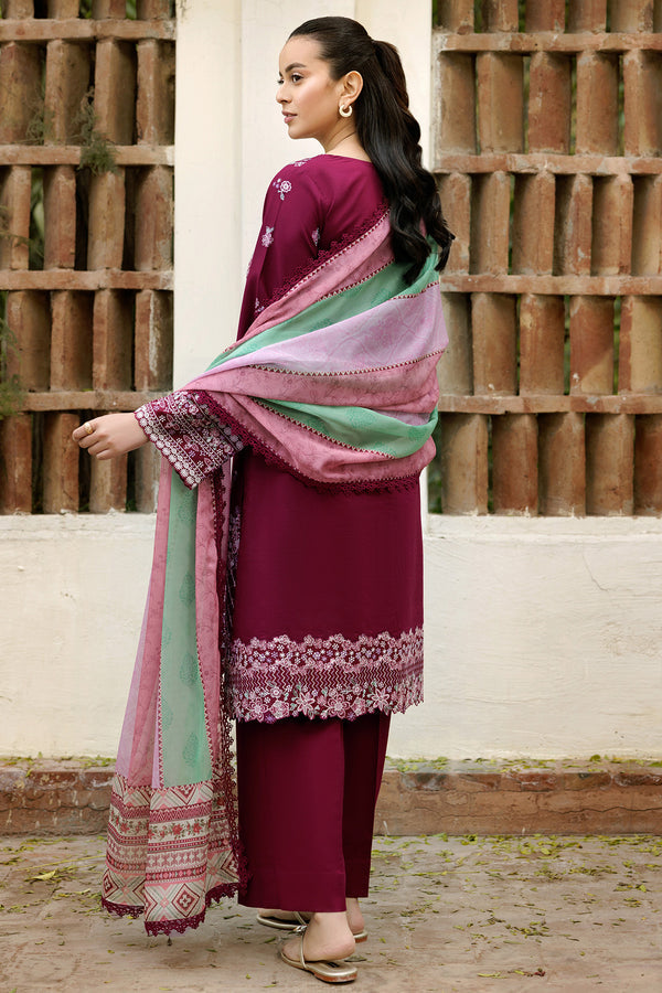 Farasha | Summer Weaves Embroidered Lawn | Satin Ruby by Farasha - Designer Dress - Type: Ladies Clothes - Available at Libayah - 100% Original