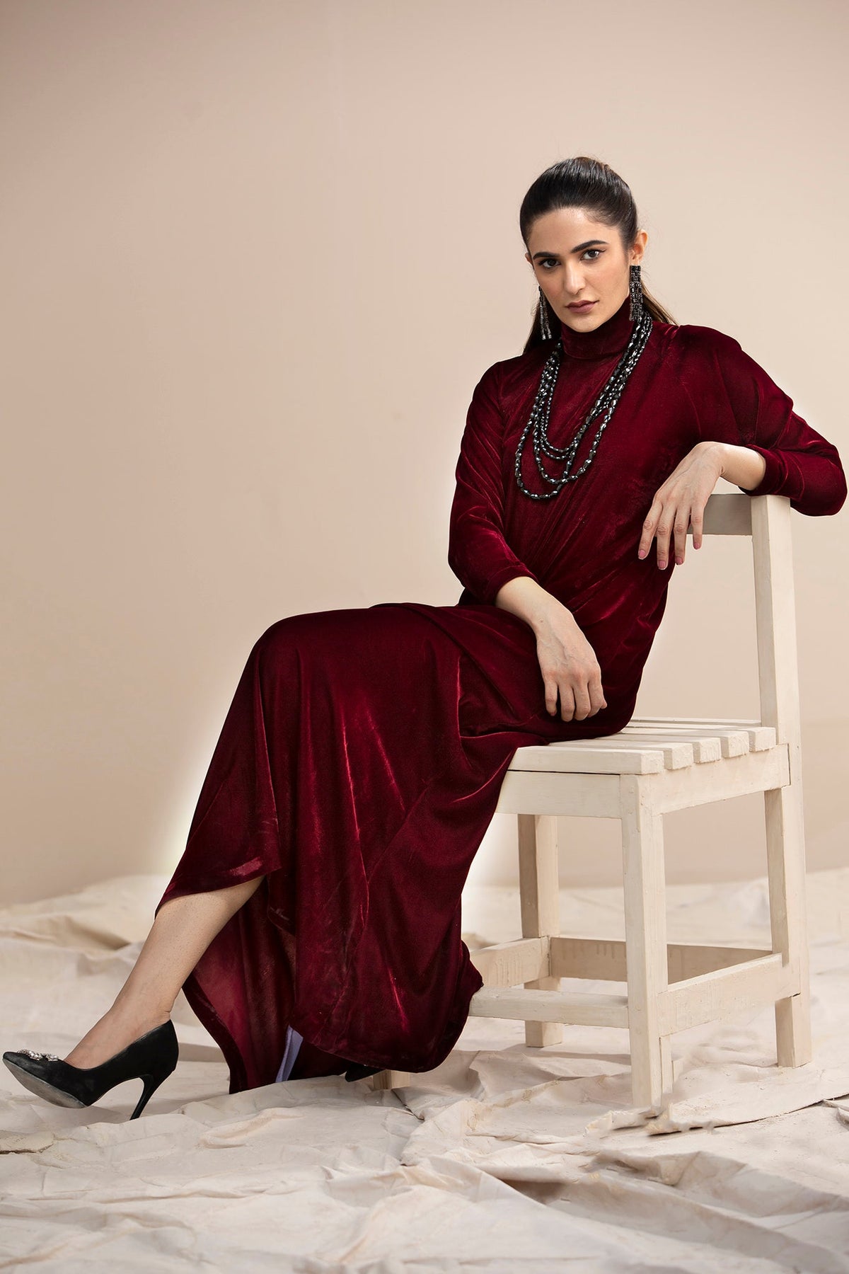 Hana | Mavi Velvets | VLT012 by Hana - Designer Dress - Type: Ladies Clothes - Available at Libayah - 100% Original