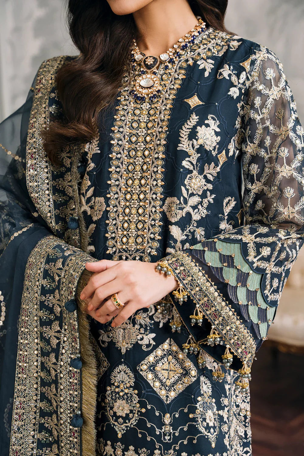 Baroque | Chantelle Embroidered Collection | CH12-01 by Baroque - Designer Dress - Type: Ladies Clothes - Available at Libayah - 100% Original