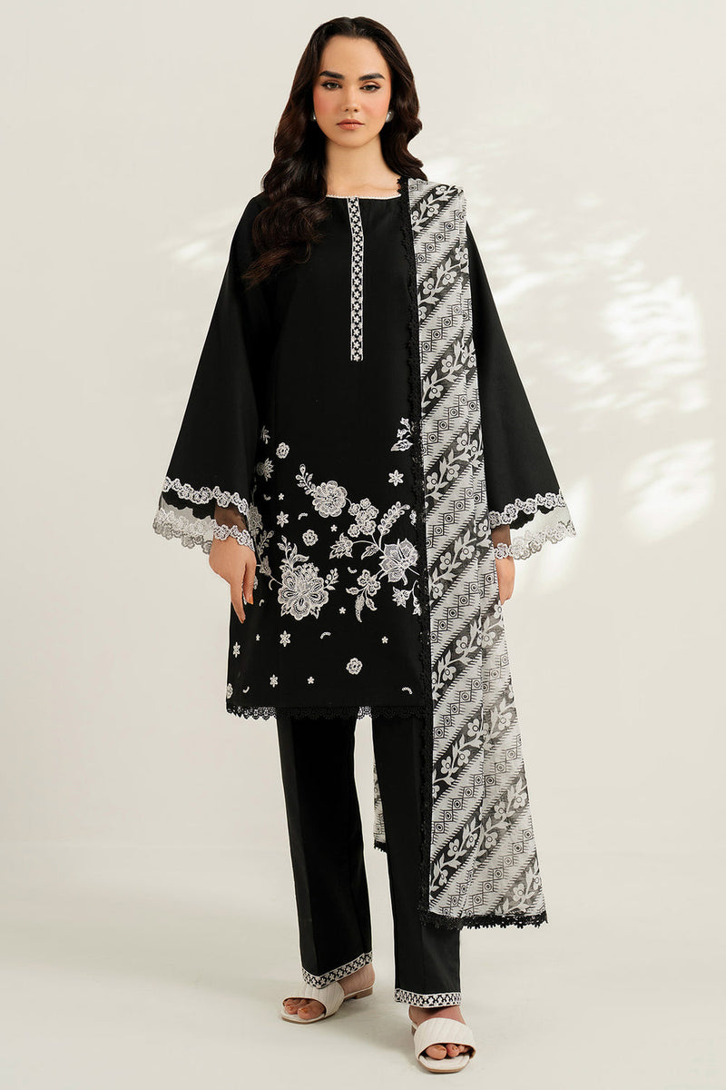 Farasha | Thread Lines Embroidered | Skylit Rouge by Farasha - Designer Dress  - Type : Ladies Clothes - Available at Libayah - 100% Original 