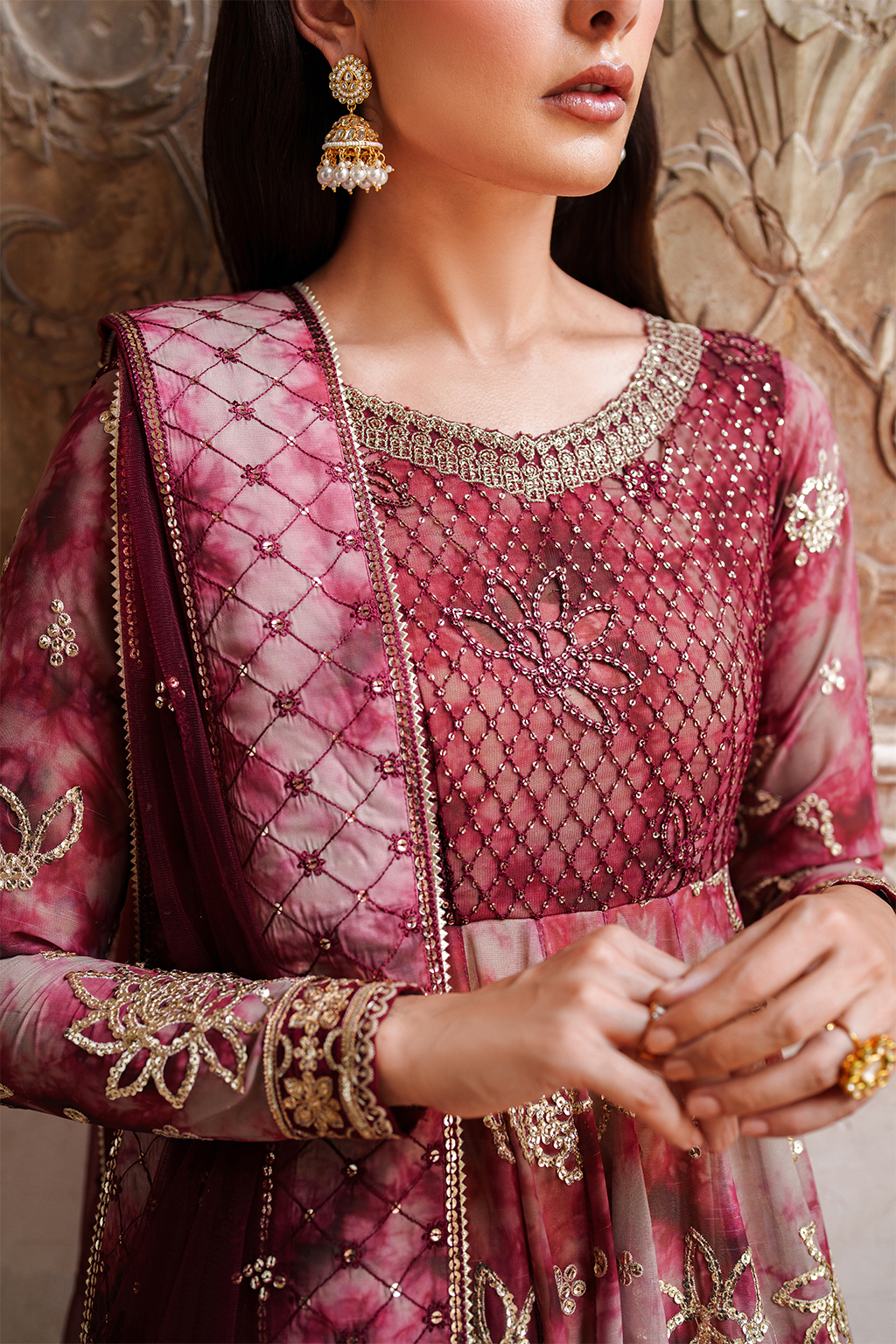 Iznik | Festive Formal | UE-533 Printed Chiffon by Iznik - Designer Dress  - Type : Ladies Clothes - Available at Libayah - 100% Original 