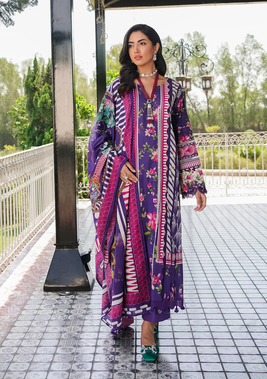 Elaf Premium | Printed Collection 24 | EEP-02B - Bloomie by Elaf Premium - Designer Dress - Type: Ladies Clothes - Available at Libayah - 100% Original