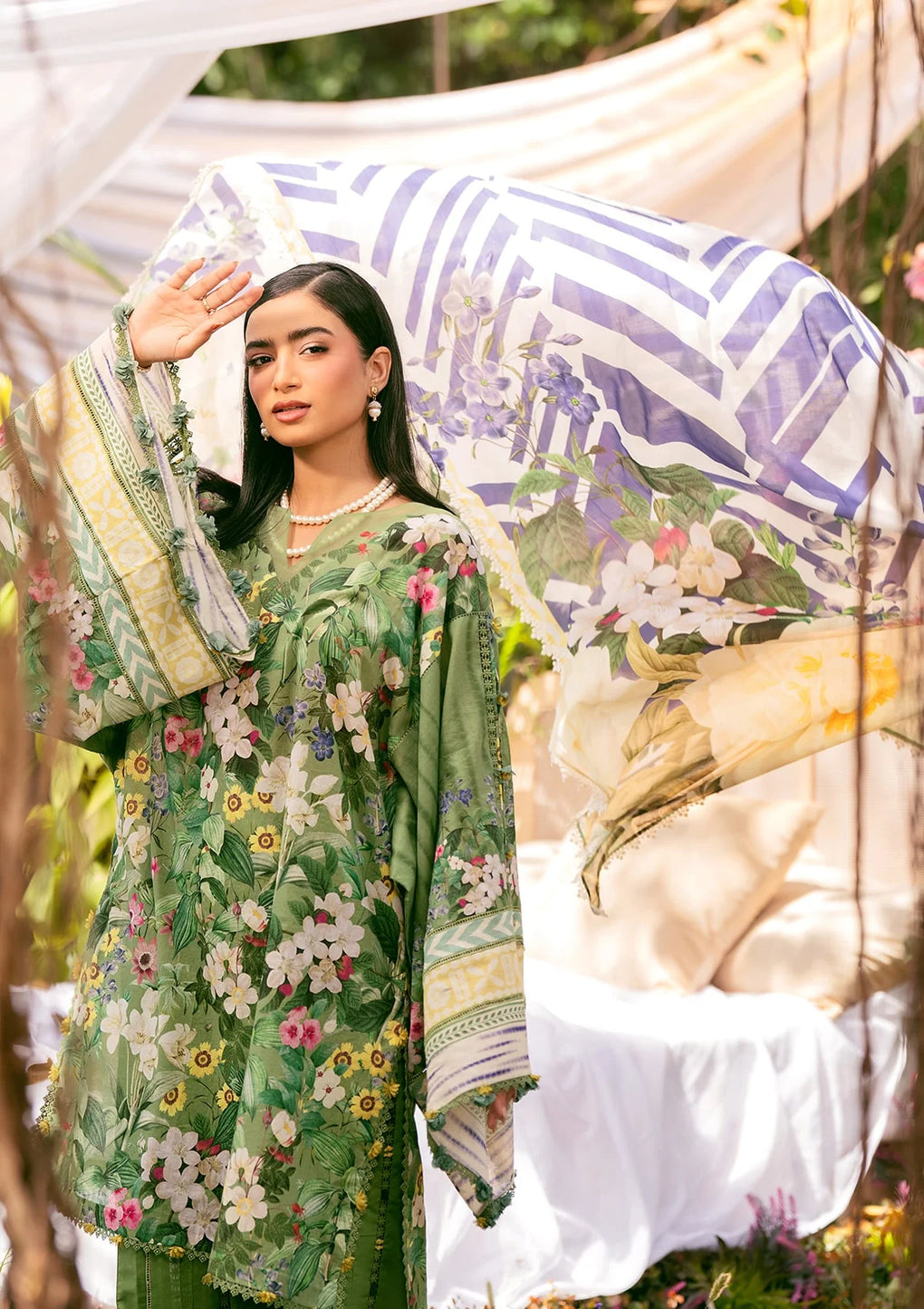 Elaf Premium | Prints 25 | EPS-1B GREEN EDEN by Elaf Premium - Designer Dress - Type: Ladies Clothes - Available at Libayah - 100% Original