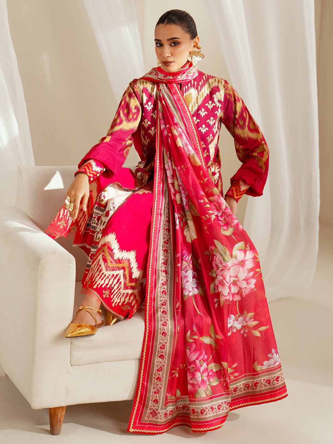 Bin Ilyas | Eres Bonita Viscose 25 | 1102-A by Bin Ilyas - Designer Dress  - Type : Ladies Clothes - Available at Libayah - 100% Original 