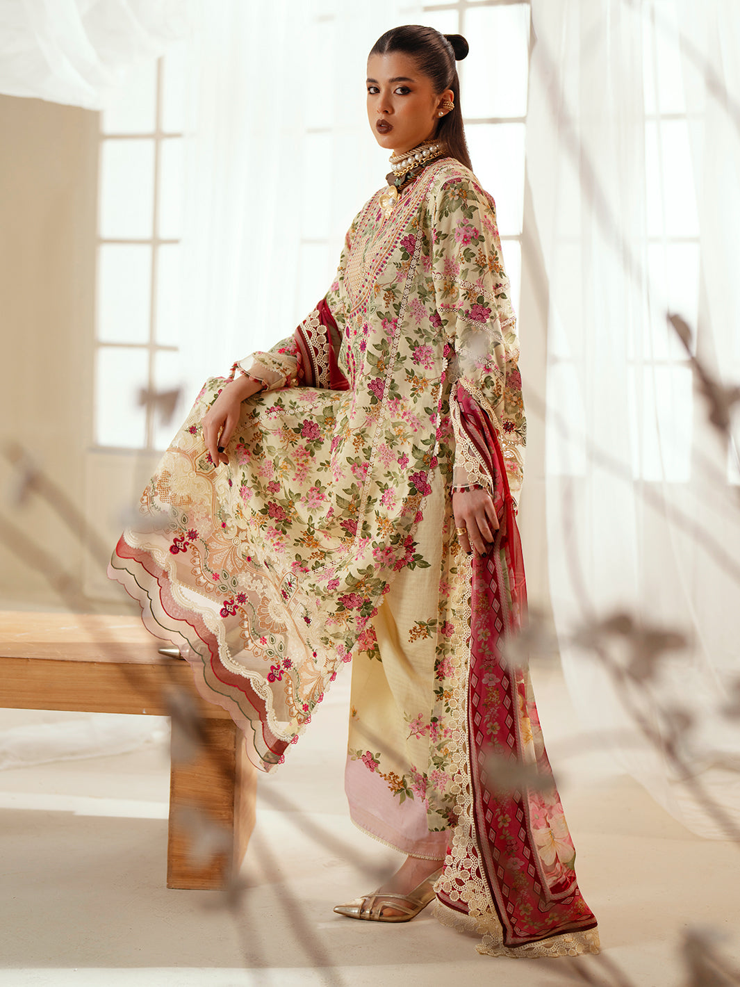 Bin Ilyas | Eres Bonita Viscose 25 | 1107-A by Bin Ilyas - Designer Dress  - Type : Ladies Clothes - Available at Libayah - 100% Original 