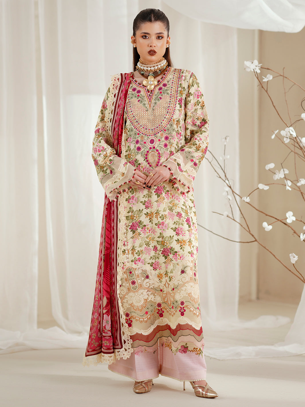 Bin Ilyas | Eres Bonita Viscose 25 | 1107-A by Bin Ilyas - Designer Dress  - Type : Ladies Clothes - Available at Libayah - 100% Original 