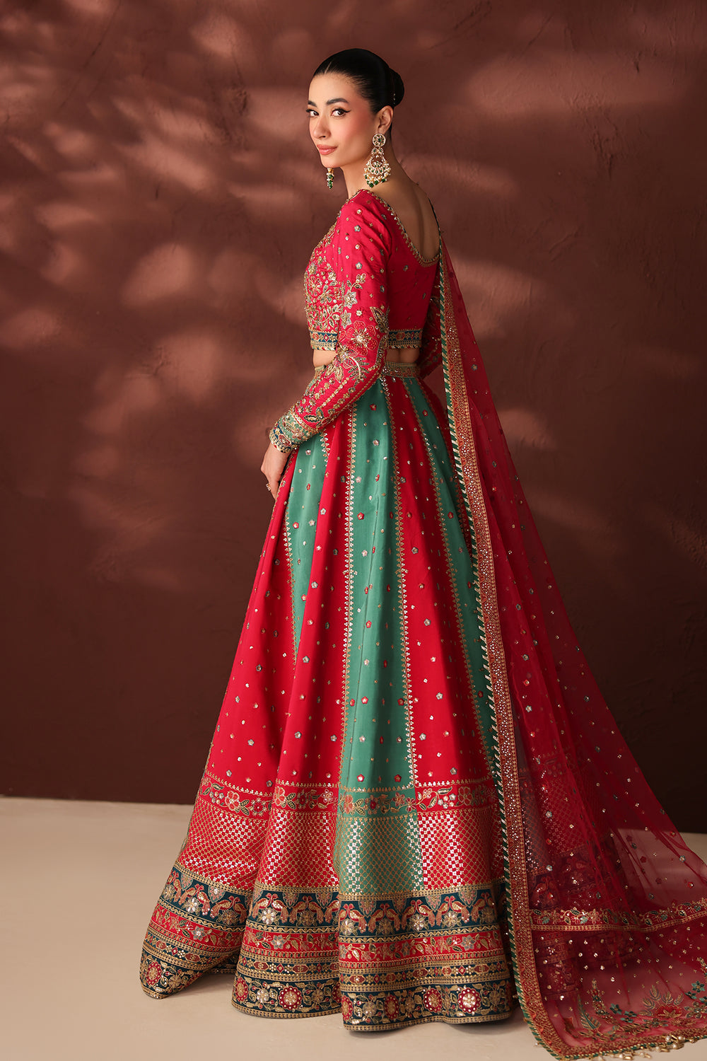Baroque | Formals Collection | EMBROIDERED SILK UF-4489 by Baroque - Designer Dress  - Type : Ladies Clothes - Available at Libayah - 100% Original 