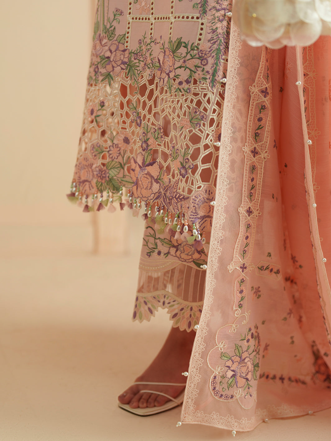 Bin Ilyas | Mashriq Luxury Lawn 26 | D-111-B by Bin Ilyas - Designer Dress  - Type : Ladies Clothes - Available at Libayah - 100% Original 