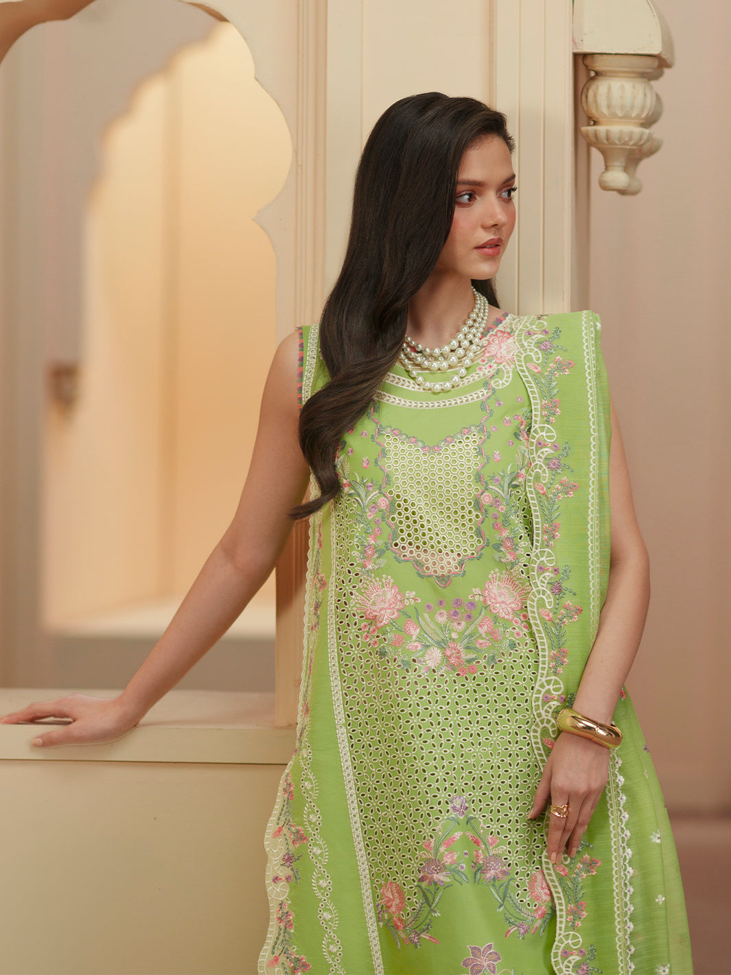 Bin Ilyas | Mashriq Luxury Lawn 26 | D-112-A by Bin Ilyas - Designer Dress  - Type : Ladies Clothes - Available at Libayah - 100% Original 