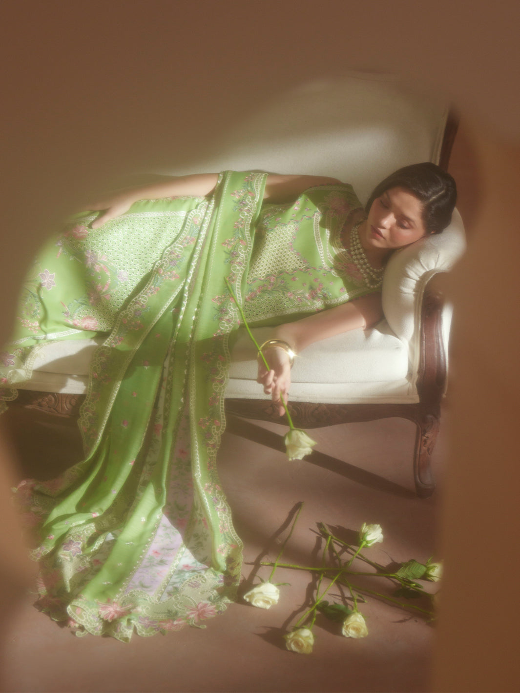 Bin Ilyas | Mashriq Luxury Lawn 26 | D-112-A by Bin Ilyas - Designer Dress  - Type : Ladies Clothes - Available at Libayah - 100% Original 