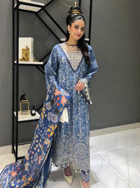 Faiza Faisal | Maya Luxury Lawn | Gamze by Faiza Faisal - Designer Dress - Type: Ladies Clothes - Available at Libayah - 100% Original