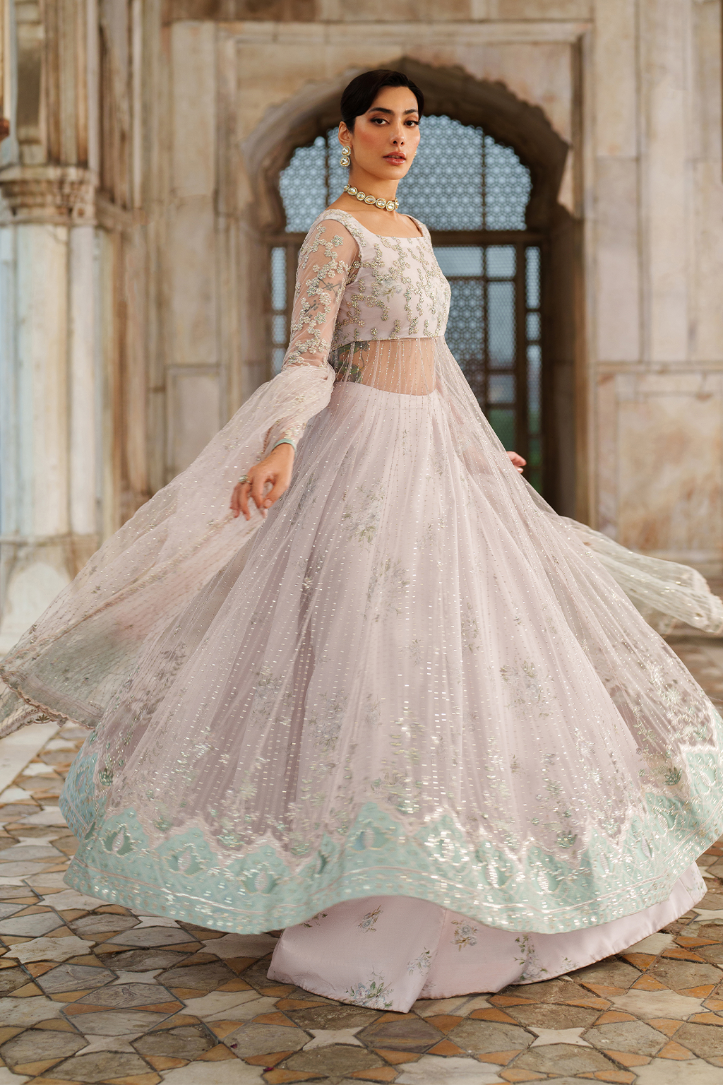 Iznik | Festive Formal | UE-552 Embroidered Net by Iznik - Designer Dress  - Type : Ladies Clothes - Available at Libayah - 100% Original 