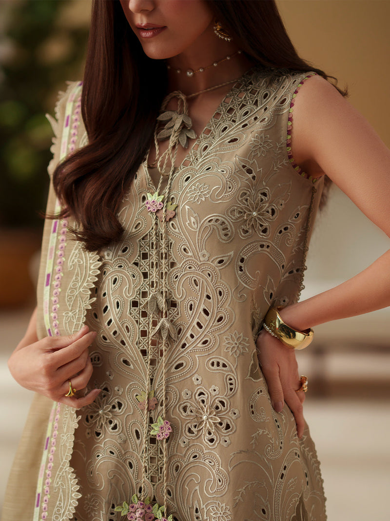 Bin Ilyas | Mashriq Luxury Lawn 26 | D-113-A by Bin Ilyas - Designer Dress  - Type : Ladies Clothes - Available at Libayah - 100% Original 