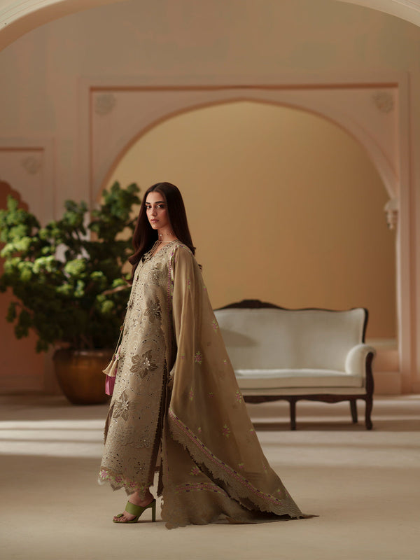 Bin Ilyas | Mashriq Luxury Lawn 26 | D-113-A by Bin Ilyas - Designer Dress  - Type : Ladies Clothes - Available at Libayah - 100% Original 