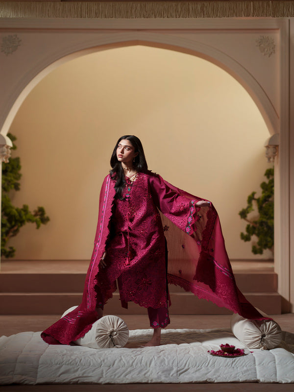 Bin Ilyas | Mashriq Luxury Lawn 26 | D-113-B by Bin Ilyas - Designer Dress  - Type : Ladies Clothes - Available at Libayah - 100% Original 