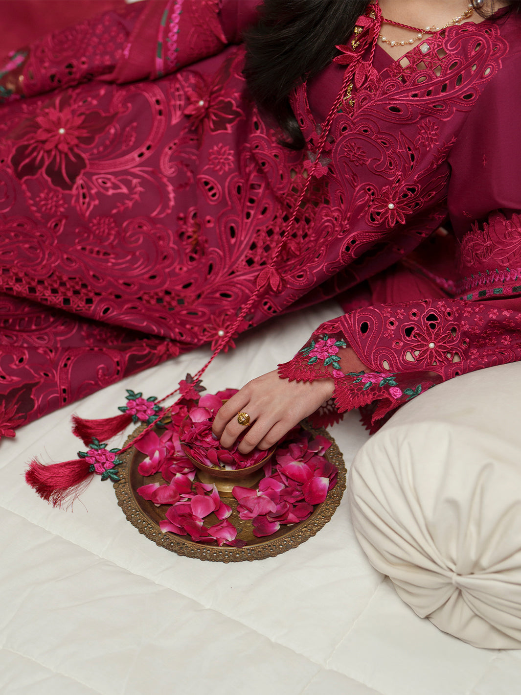 Bin Ilyas | Mashriq Luxury Lawn 26 | D-113-B by Bin Ilyas - Designer Dress  - Type : Ladies Clothes - Available at Libayah - 100% Original 