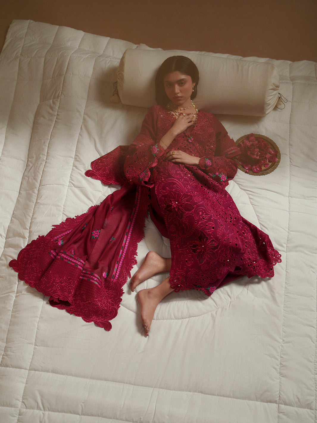 Bin Ilyas | Mashriq Luxury Lawn 26 | D-113-B by Bin Ilyas - Designer Dress  - Type : Ladies Clothes - Available at Libayah - 100% Original 
