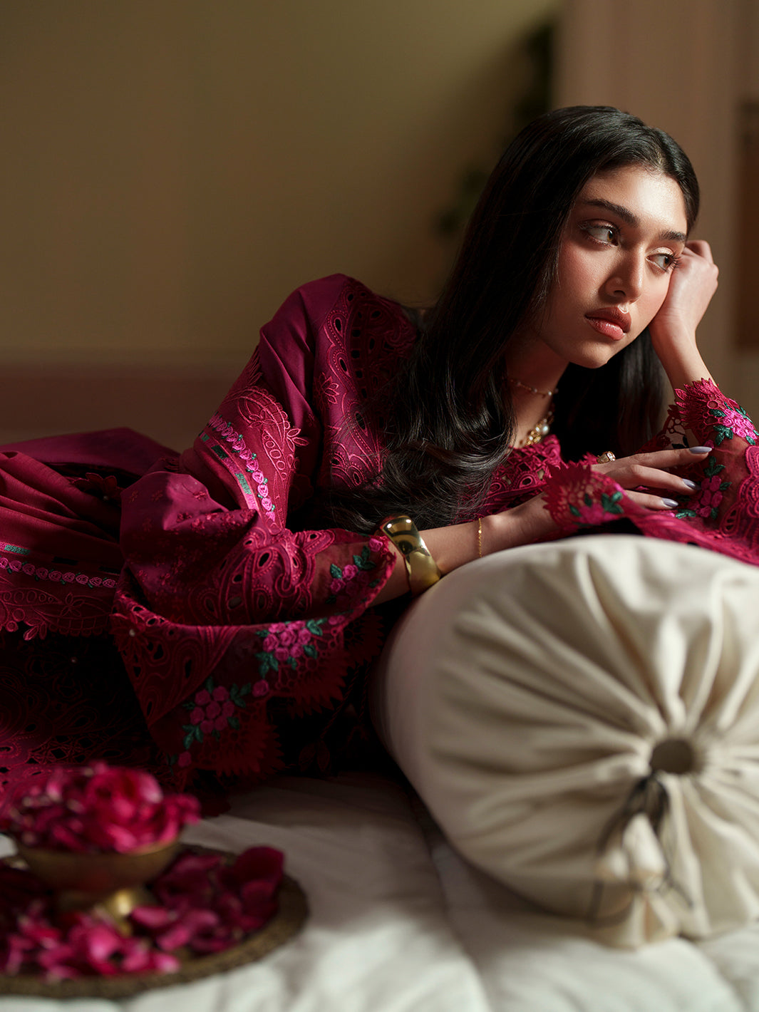 Bin Ilyas | Mashriq Luxury Lawn 26 | D-113-B by Bin Ilyas - Designer Dress  - Type : Ladies Clothes - Available at Libayah - 100% Original 