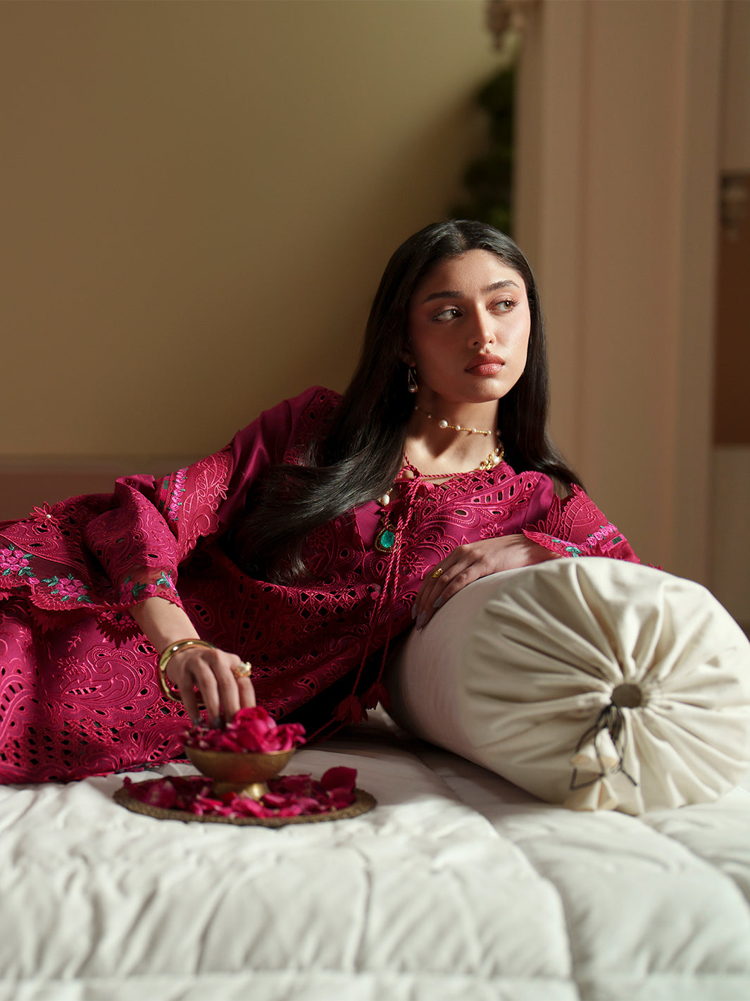 Bin Ilyas | Mashriq Luxury Lawn 26 | D-113-B by Bin Ilyas - Designer Dress  - Type : Ladies Clothes - Available at Libayah - 100% Original 