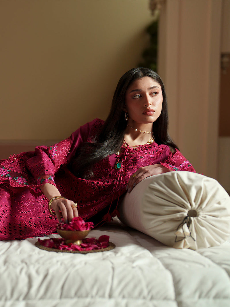Bin Ilyas | Mashriq Luxury Lawn 26 | D-113-B by Bin Ilyas - Designer Dress  - Type : Ladies Clothes - Available at Libayah - 100% Original 