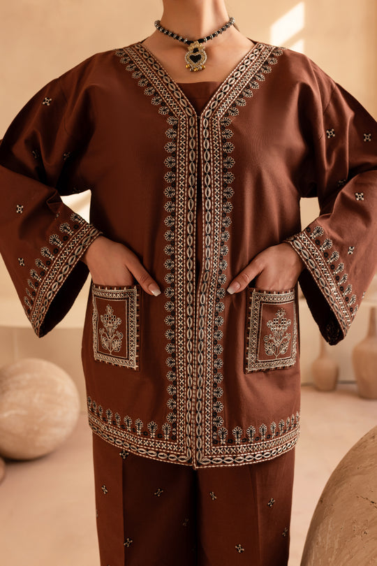 Batik | Boho | Cognac 3Pc by Batik - Designer Dress - Type: Ladies Clothes - Available at Libayah - 100% Original