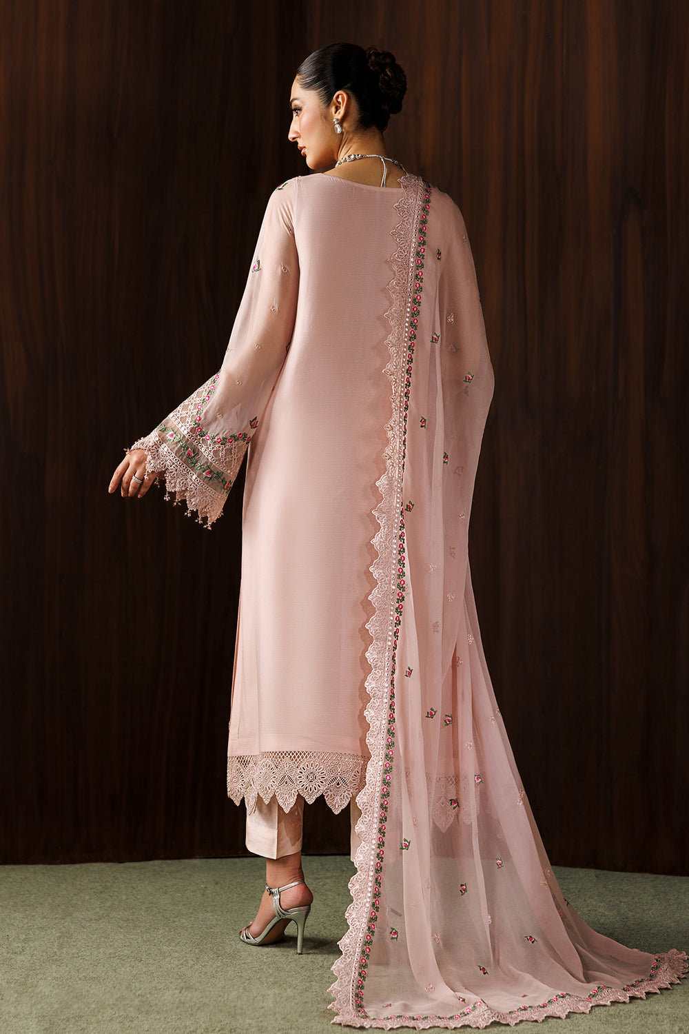 Baroque | Formals Collection | EMBROIDERED CHIFFON UF-4439 by Baroque - Designer Dress  - Type : Ladies Clothes - Available at Libayah - 100% Original 