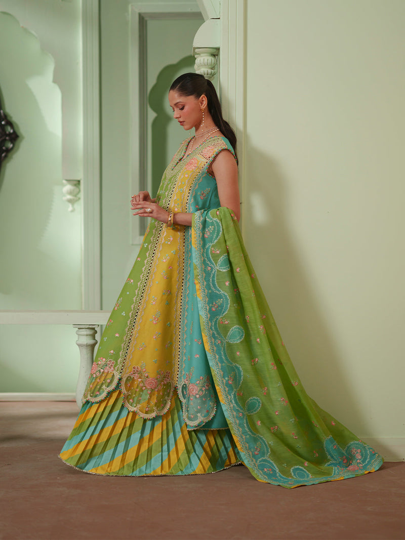 Bin Ilyas | Mashriq Luxury Lawn 26 | D-114-A by Bin Ilyas - Designer Dress  - Type : Ladies Clothes - Available at Libayah - 100% Original 