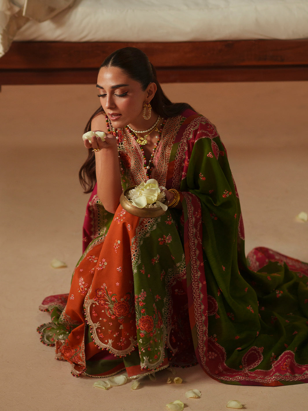 Bin Ilyas | Mashriq Luxury Lawn 26 | D-114-B by Bin Ilyas - Designer Dress  - Type : Ladies Clothes - Available at Libayah - 100% Original 