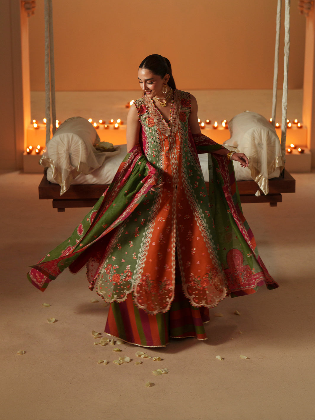 Bin Ilyas | Mashriq Luxury Lawn 26 | D-114-B by Bin Ilyas - Designer Dress  - Type : Ladies Clothes - Available at Libayah - 100% Original 
