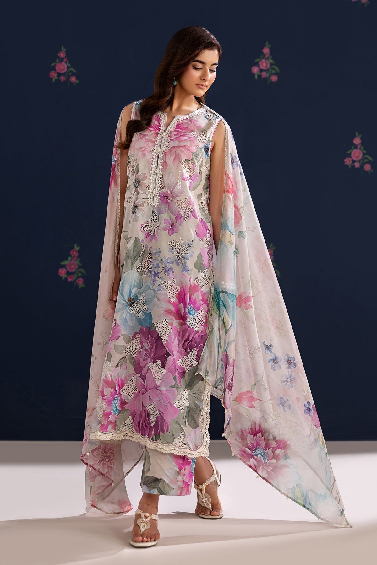 Baroque | Luxury Summer Pret | UF-4458 by Baroque - Designer Dress  - Type : Ladies Clothes - Available at Libayah - 100% Original 