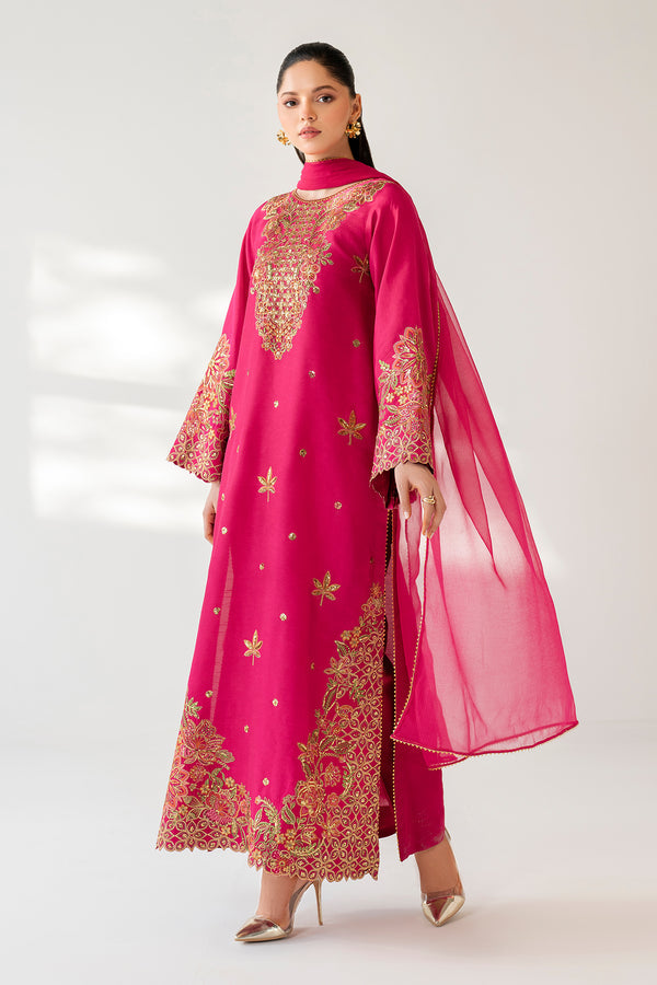 Baroque | Luxury Pret 25 | EMBROIDERED RAW SILK PR-1165 by Baroque - Designer Dress  - Type : Ladies Clothes - Available at Libayah - 100% Original 
